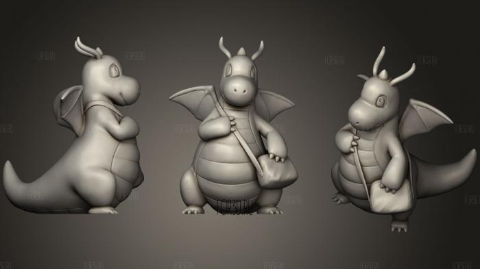 Dragonite(Pokemon) stl model for CNC